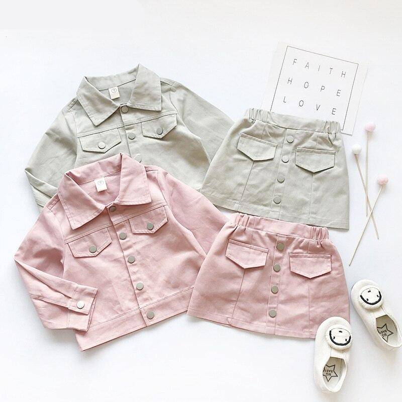 Girl’s Formal Cotton Clothing Set 3 KIDS Girls School Wear cb5feb1b7314637725a2e7: Khaki|Pink|White